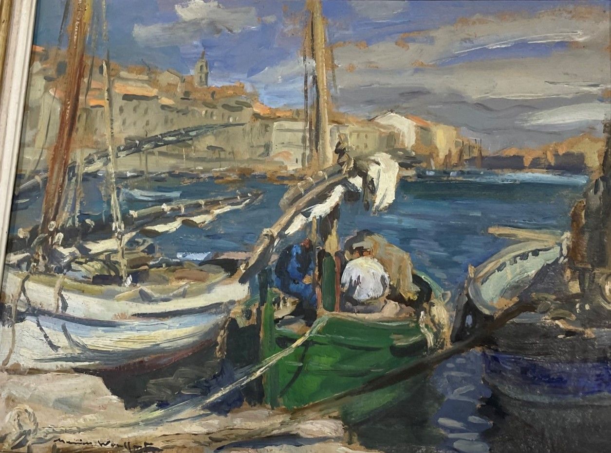 Null 马利厄斯-沃夫特(1905-1991)

港口内的船只

板面油画，左下角有签名

40 x 50厘米