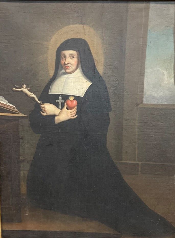 Null LASSON 十九至二十世纪

一位女修道院院长的画像

布面油画，左侧有签名

143 x 111厘米

事故