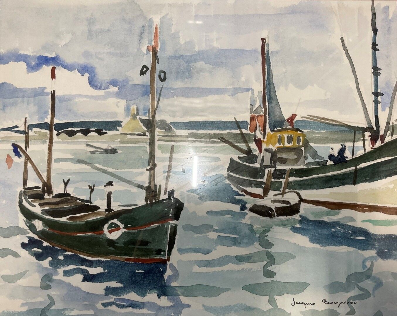 Null Jacques BOUYSSOU (1926-1997)

Fishing boats

Watercolor, signed lower right&hellip;