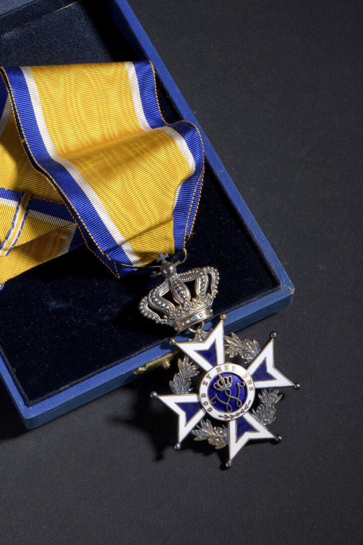 Null PAYS-BAS - Ordre d’Orange Nassau, croix de chevalier, en bronze argenté éma&hellip;