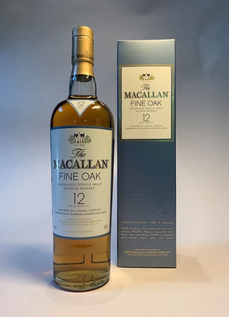 Null 1 bouteille de MACALLAN Fine Oak 12 Years Highland Single Malt Scotch Whisk&hellip;