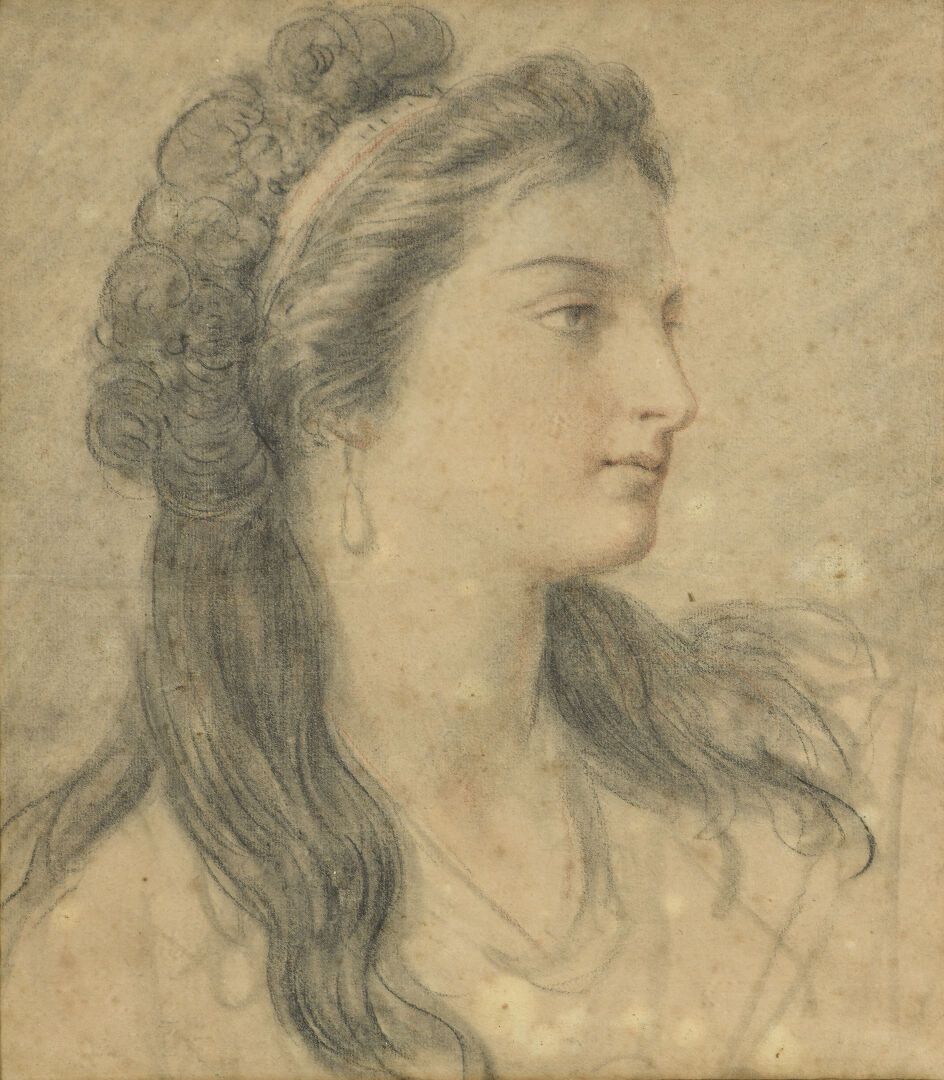 Null 18世纪末的法国学校

戴耳环的女人肖像

黑石、红粉笔和白色亮点。

39 x 34 厘米

事故。