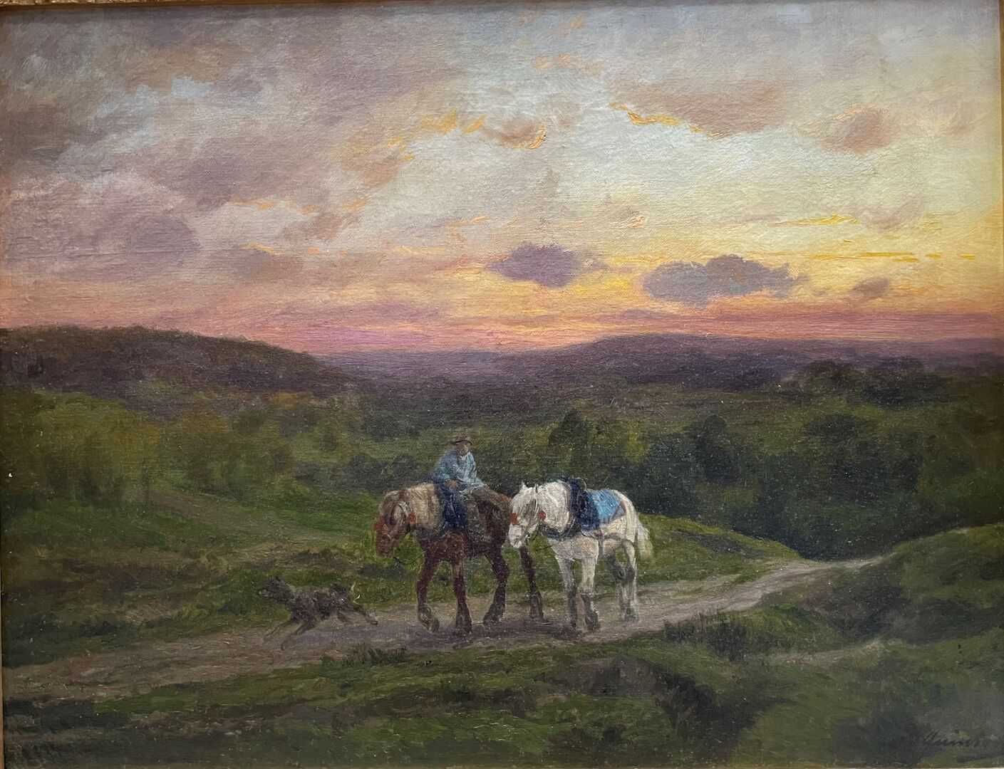 Null Clément QUINTON (1851-1920) 

El regreso de los campos

Óleo sobre lienzo f&hellip;