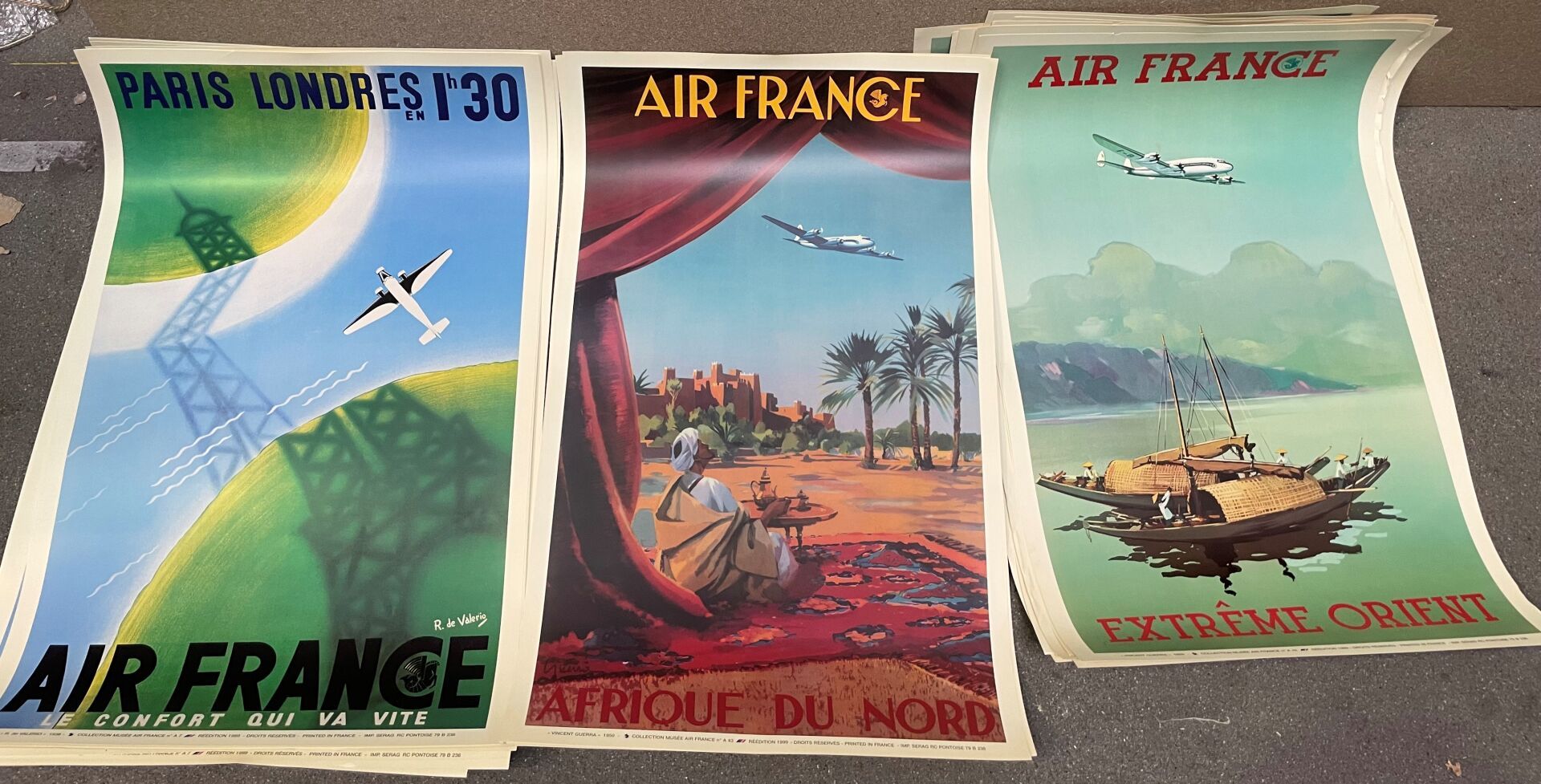 Null AIR FRANCE

-13 affiches "Extrême-Orient" par Guerra 1950

-2 affiches "Afr&hellip;