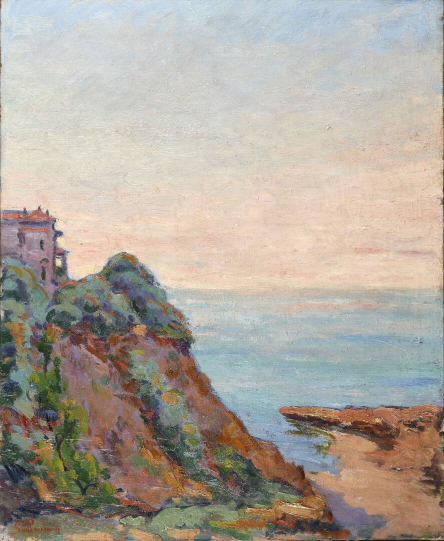 Null 阿尔芒-吉约明(1841-1927)
阿盖湾，约1910年
布面油画，左下方有签名。
小幅修复。
68 x 59 cm 
正是在19世纪末，Arman&hellip;