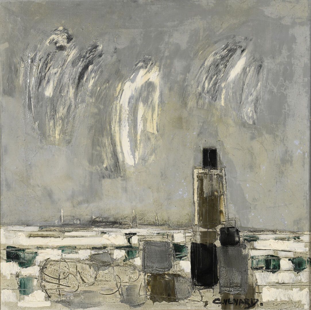 Null 克劳德-维纳 (1913-1999)
布列塔尼的灯塔
布面油画，右下角有签名。
75 x 75厘米