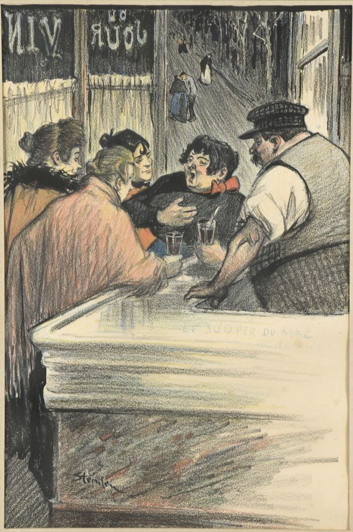 Null Theophile-Alexandre STEINLEN (1859-1923)
Le souper du mac
Crayon de couleur&hellip;