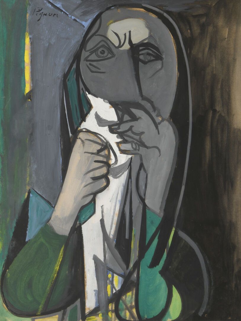 Null 爱德华-皮涅 (1905-1993)
加泰罗尼亚的女人
纸上粉彩，左上方有签名。
63.5 x 48 cm (展出中)