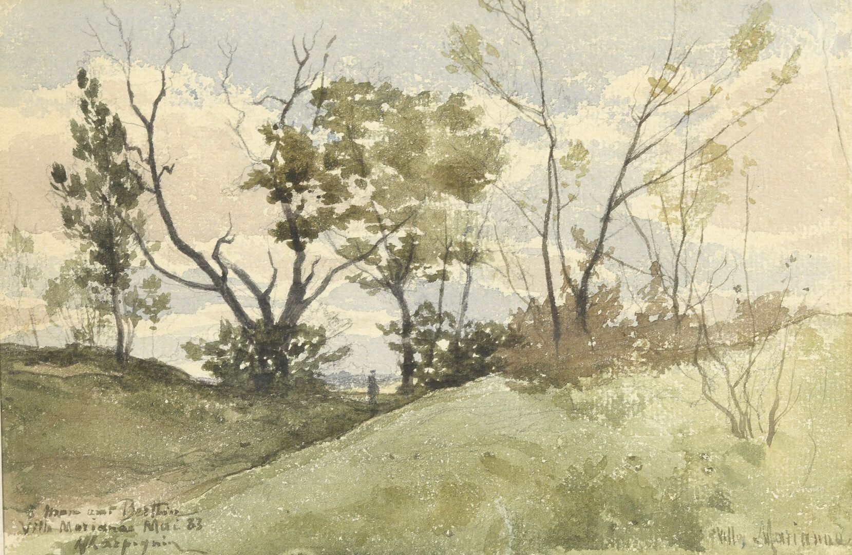 Null Henri Joseph HARPIGNIES (1819-1916)
Belebte Landschaft
Aquarell und Tusche,&hellip;