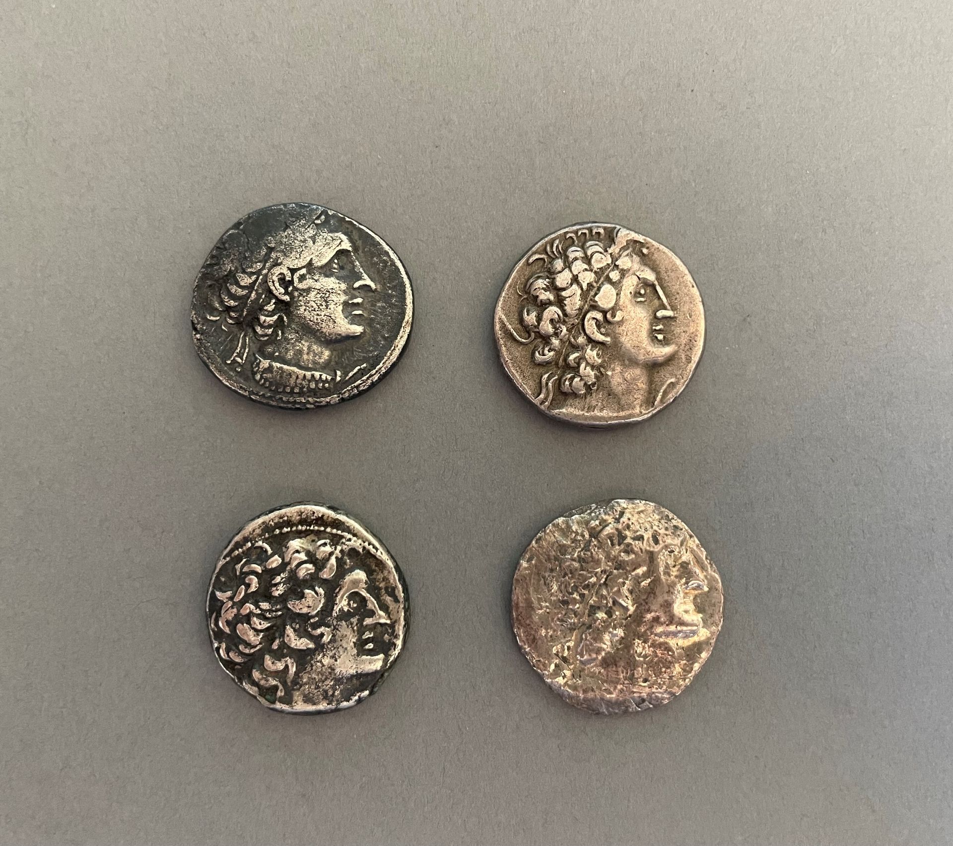 Null 埃及 - 托勒密六世至托勒密十世。
一批4枚在亚历山大港铸造的四克拉硬币，年份不同。
VG和TTB