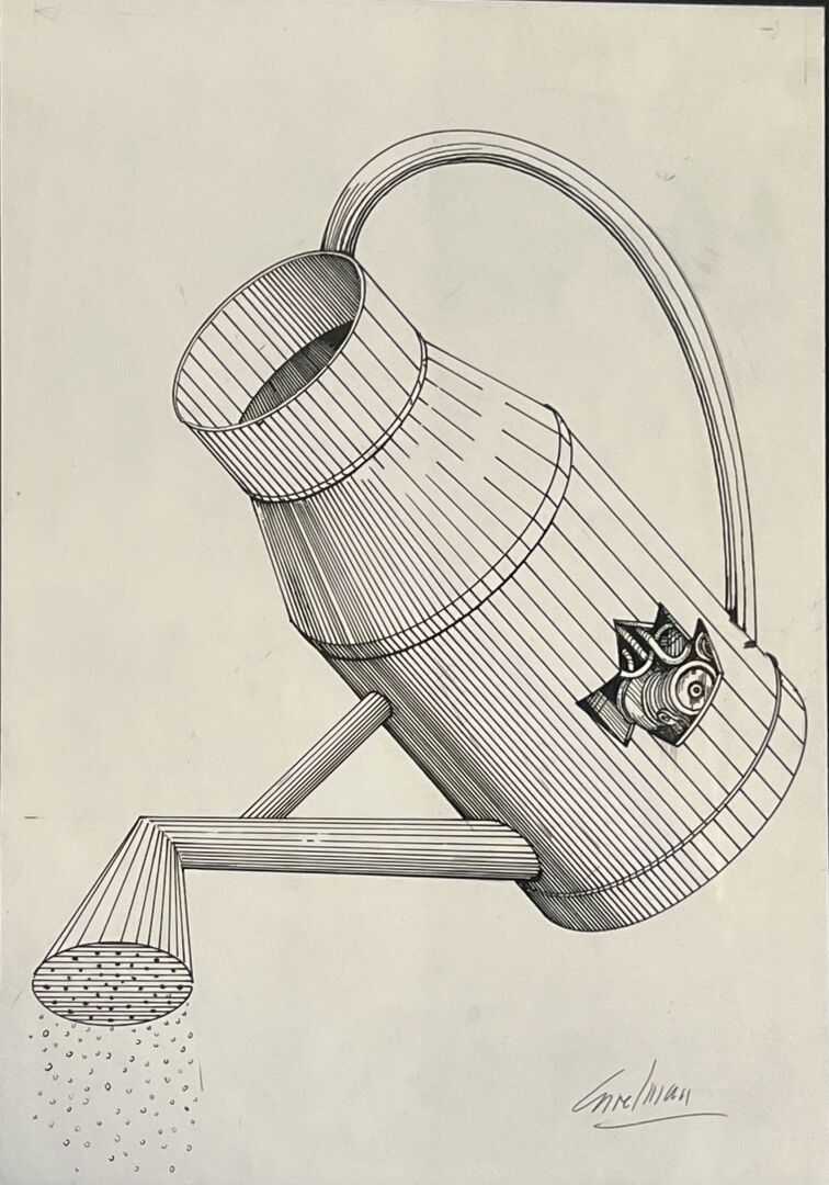 Null Jacques CARELMAN (1929-2012)
Watering can
Ink on paper, signed lower right.&hellip;
