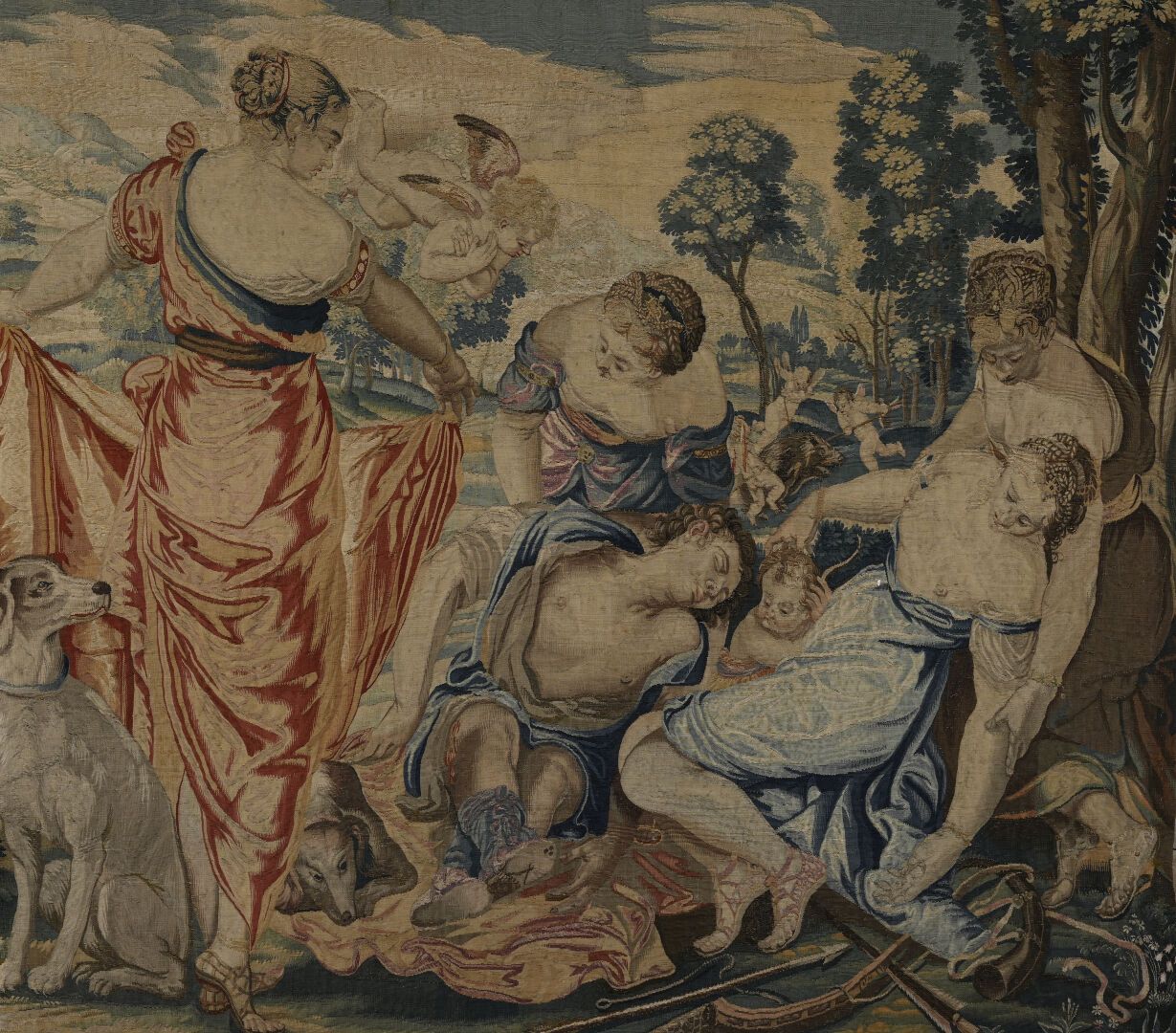 Null La mort d'Adonis
Tapisserie de Bruxelles.
XVIIe siècle.
Tissée en laine et &hellip;