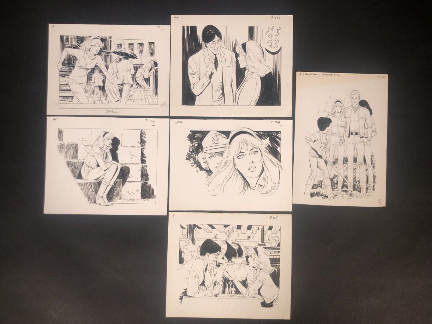 Null 西多布雷，让（1924-1988）
爱丽丝为 La bibliothèque verte 出版的小说在纸上用印度墨水绘制的一组 6 幅黑白插图。尺寸约&hellip;