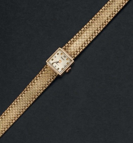 FLAMOR Montre bracelet de dame en or jaune 18K (750°/00). Le boîtier carré.
Le c&hellip;