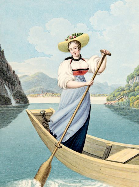 Null [SUISSE] - Album de vues et costumes de la Suisse., (v. 1820- 1830). In-4 o&hellip;
