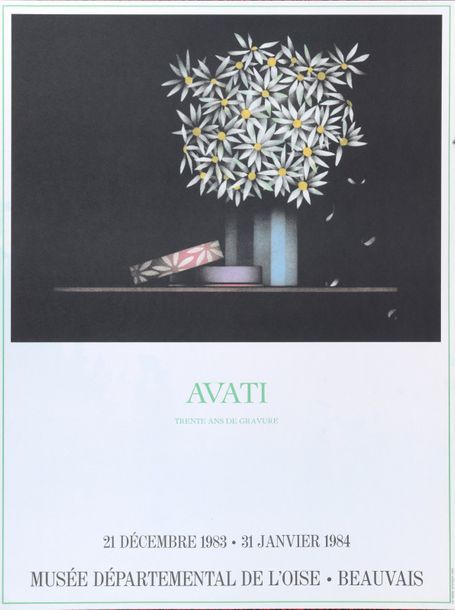 Mario AVATI (1921 - 2009) TRENTE ANS DE GRAVURE 5 affiches pour des expositions &hellip;