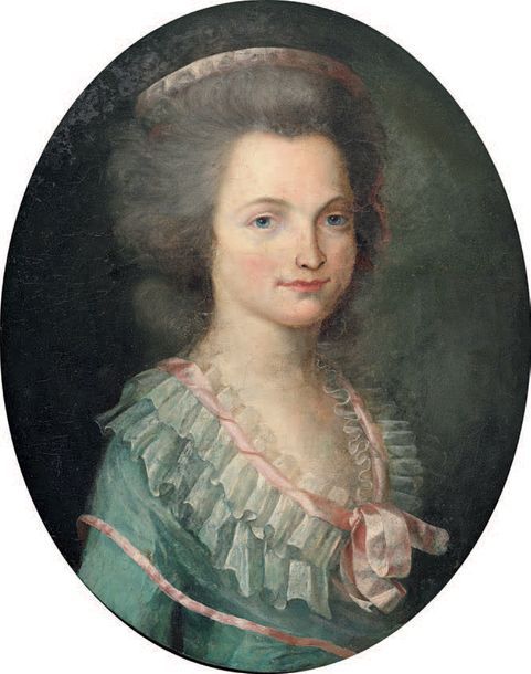 Ecole Francaise vers 1780 Portrait de Françoise de la Morinière
Toile ovale.
58 &hellip;