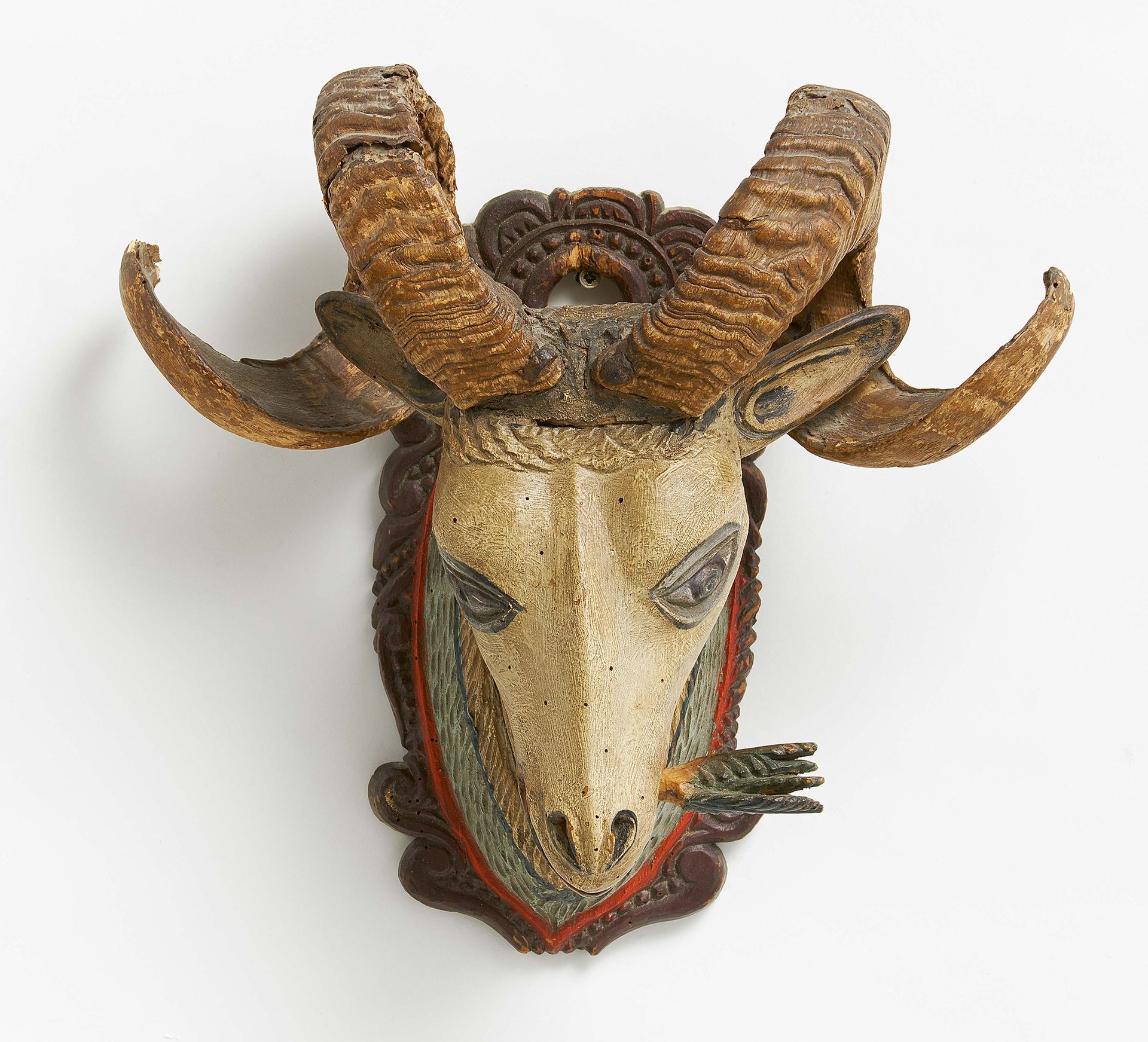 Null ARIES HEAD. 

Date: Mid 19th century. 
Technique: Wood carved and lifelike &hellip;