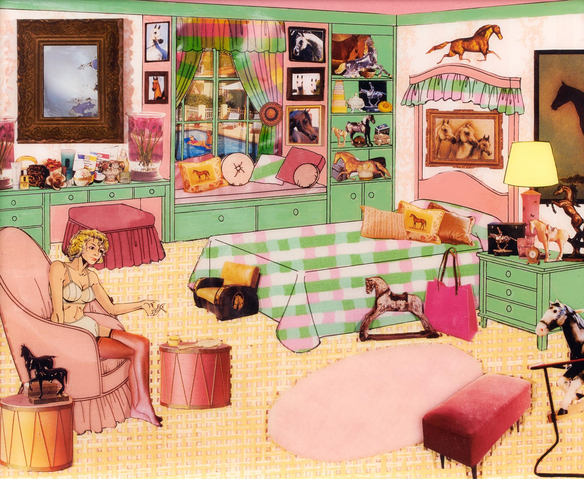 Laurie Simmons SIMMONS, LAURIE
1949年纽约

题目。 粉色和绿色的房间。
副标题。 来自系列。
日期： 2002年。
Tech&hellip;
