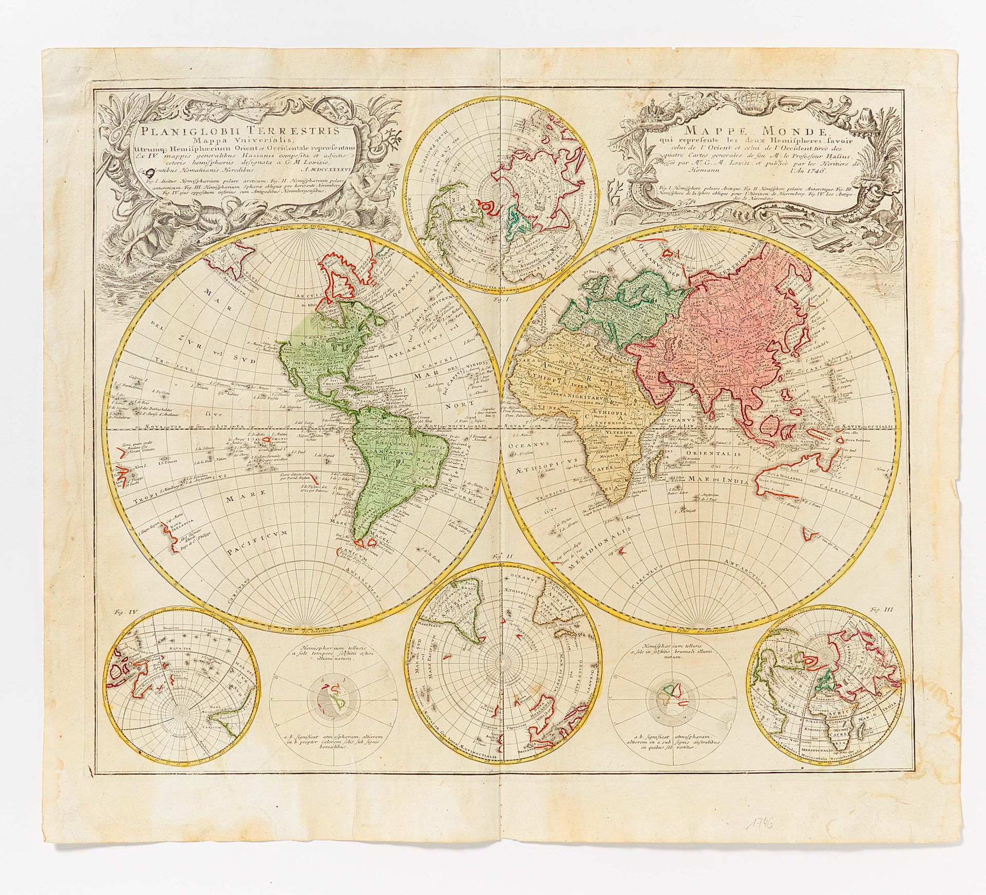 Nuremberg WELTKARTE - PLANIGLOBII TERRESTRIS MAPPA UNIVERSALIS. 

Nürnberg. 
Dat&hellip;