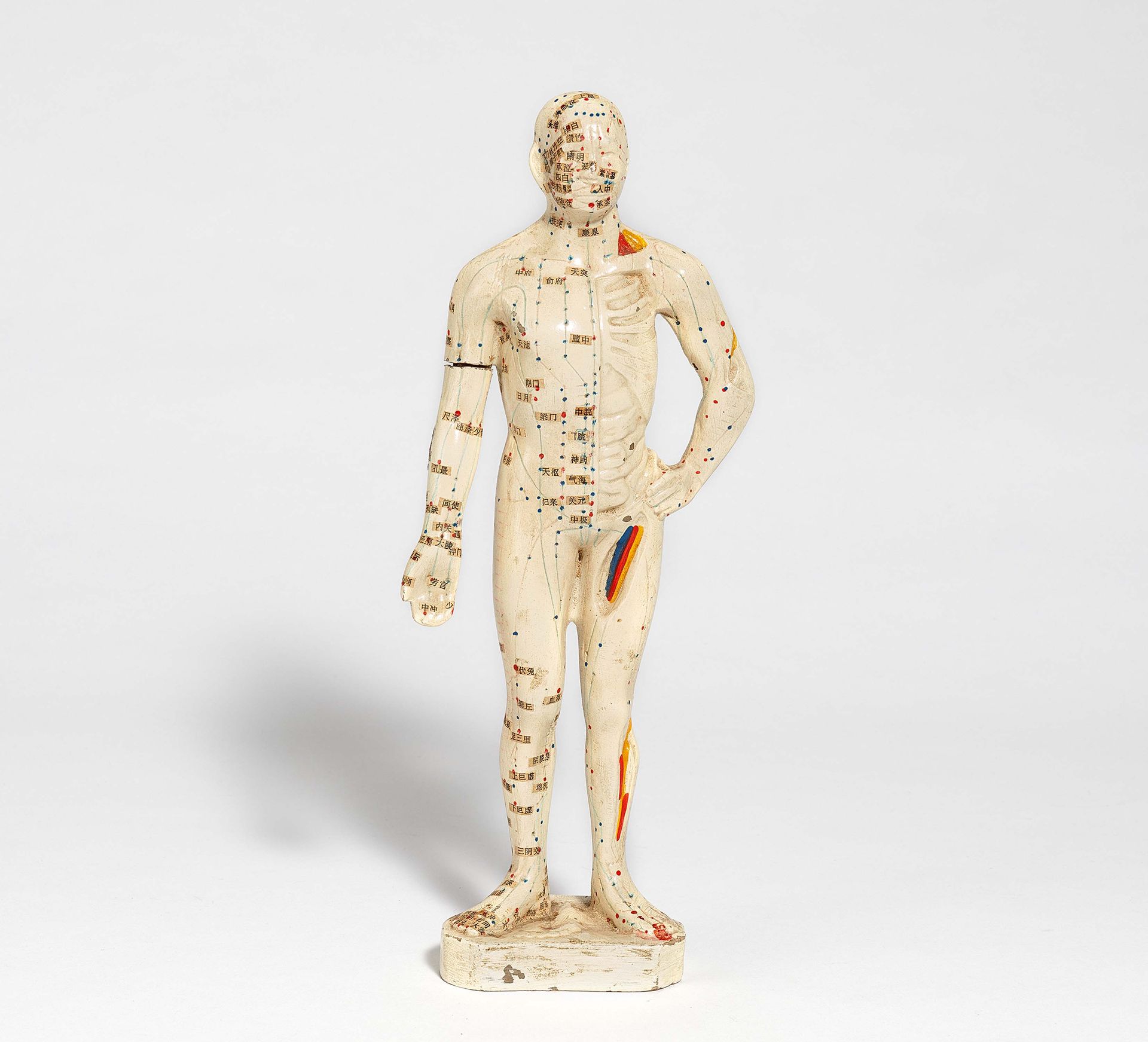 Wohl China SMALL FULL-BODY ACUPUNCTURE MODEL OF A MAN. 

Wohl China. 
Technique:&hellip;