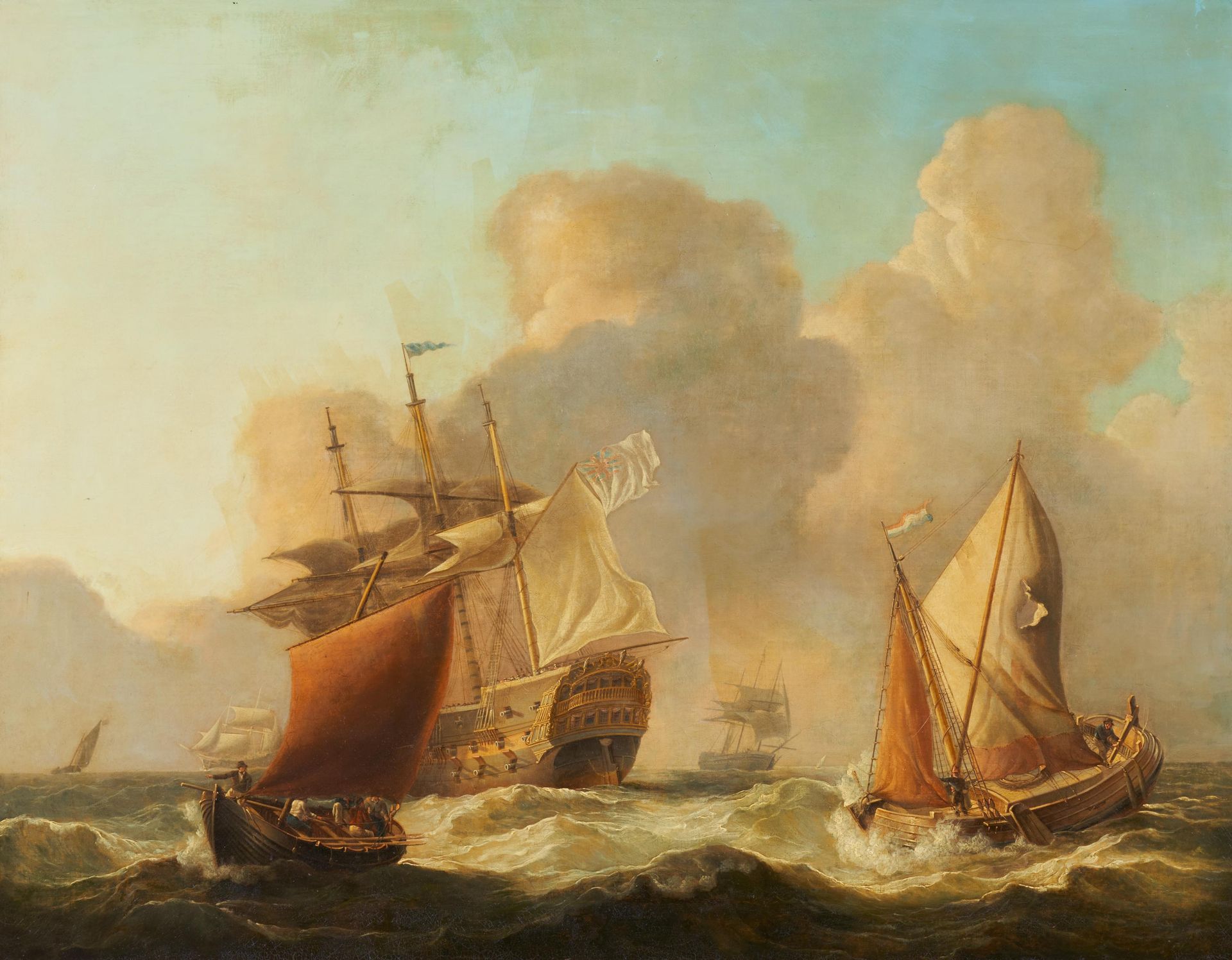 NIEDERLÄNDISCHE SCHULE 荷兰学校
18世纪
标题： 海岸边的水手。
技术： 布面油画。
安装： 加倍的。
尺寸： 74 x 94厘米。
框&hellip;