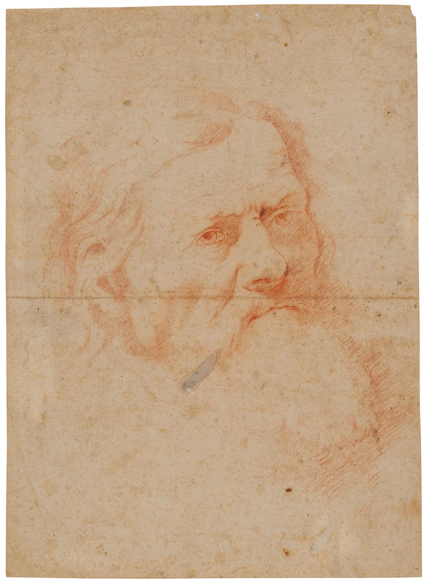 ITALIENISCHE SCHULE ITALIAN SCHOOL
17th / 18th c.
Title: Head study of a bearded&hellip;