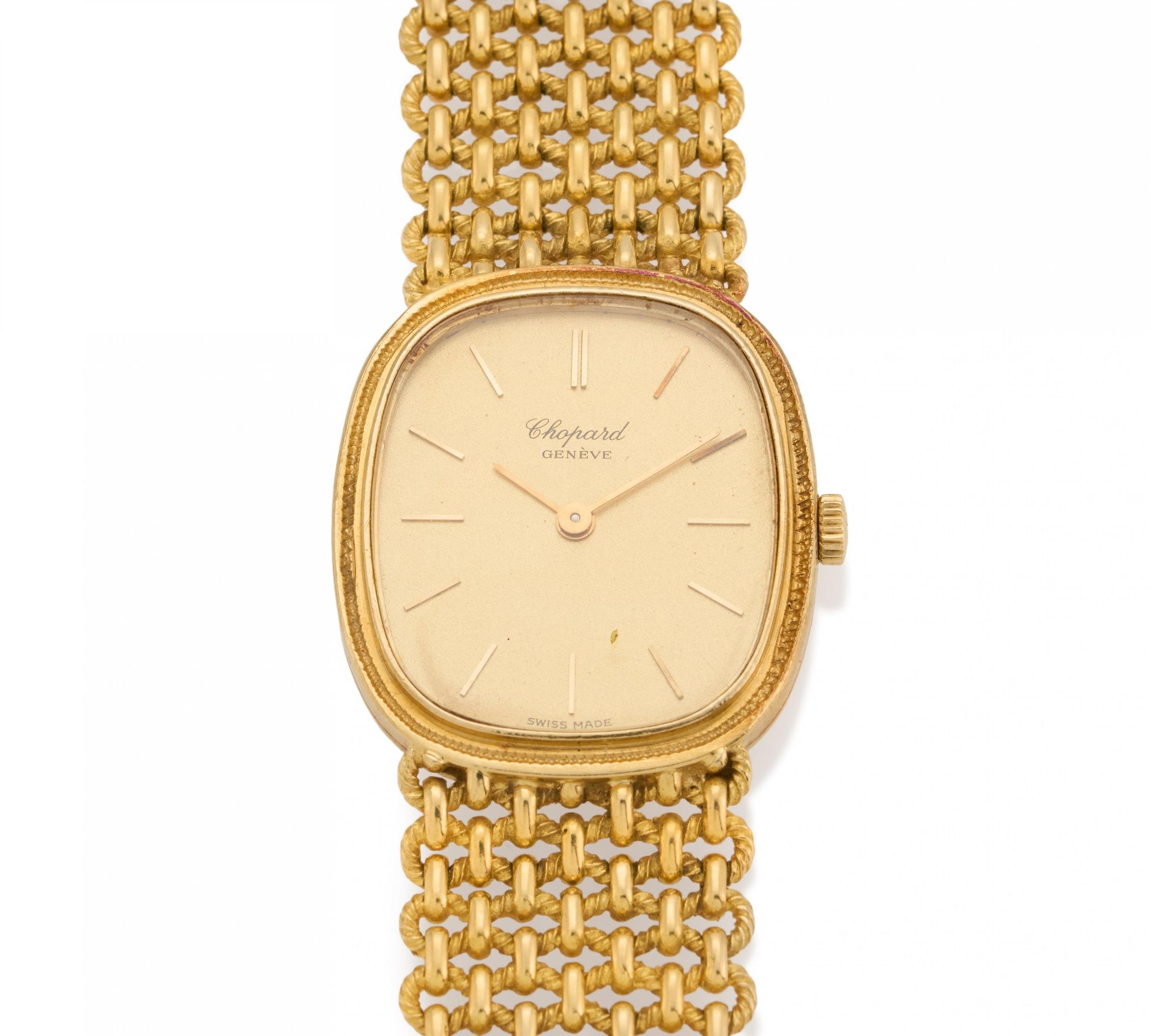 CHOPARD CHOPARD
手錶。

原产地。 瑞士，日内瓦。
日期： 约1970年。
发条。手 动上链。
表壳/表带： 750/-黄金，折叠式表扣，金色表&hellip;