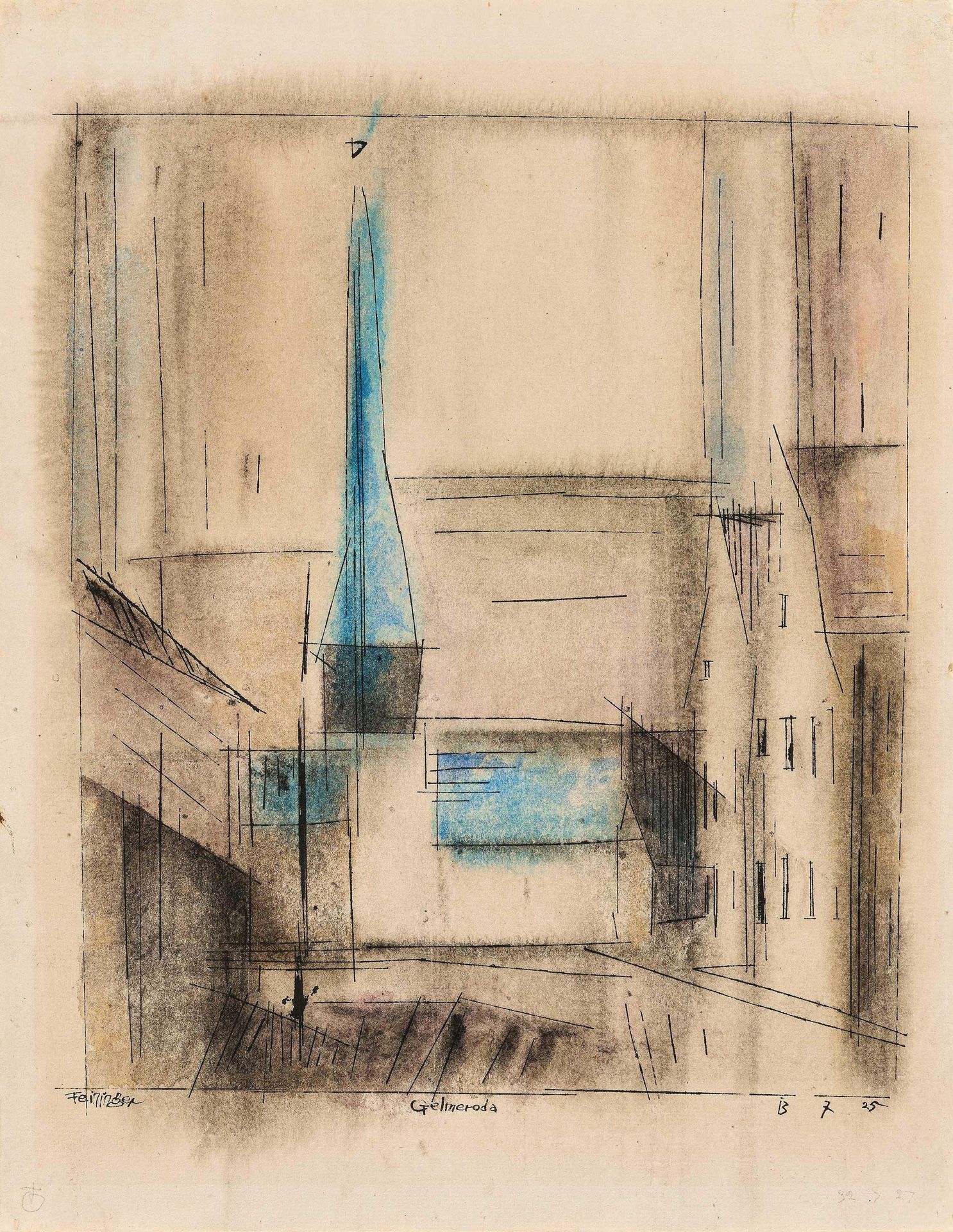 Lyonel FEININGER 
FEININGER, LYONEL


New York 1871 - 1956





Title: 
"Gelmero&hellip;