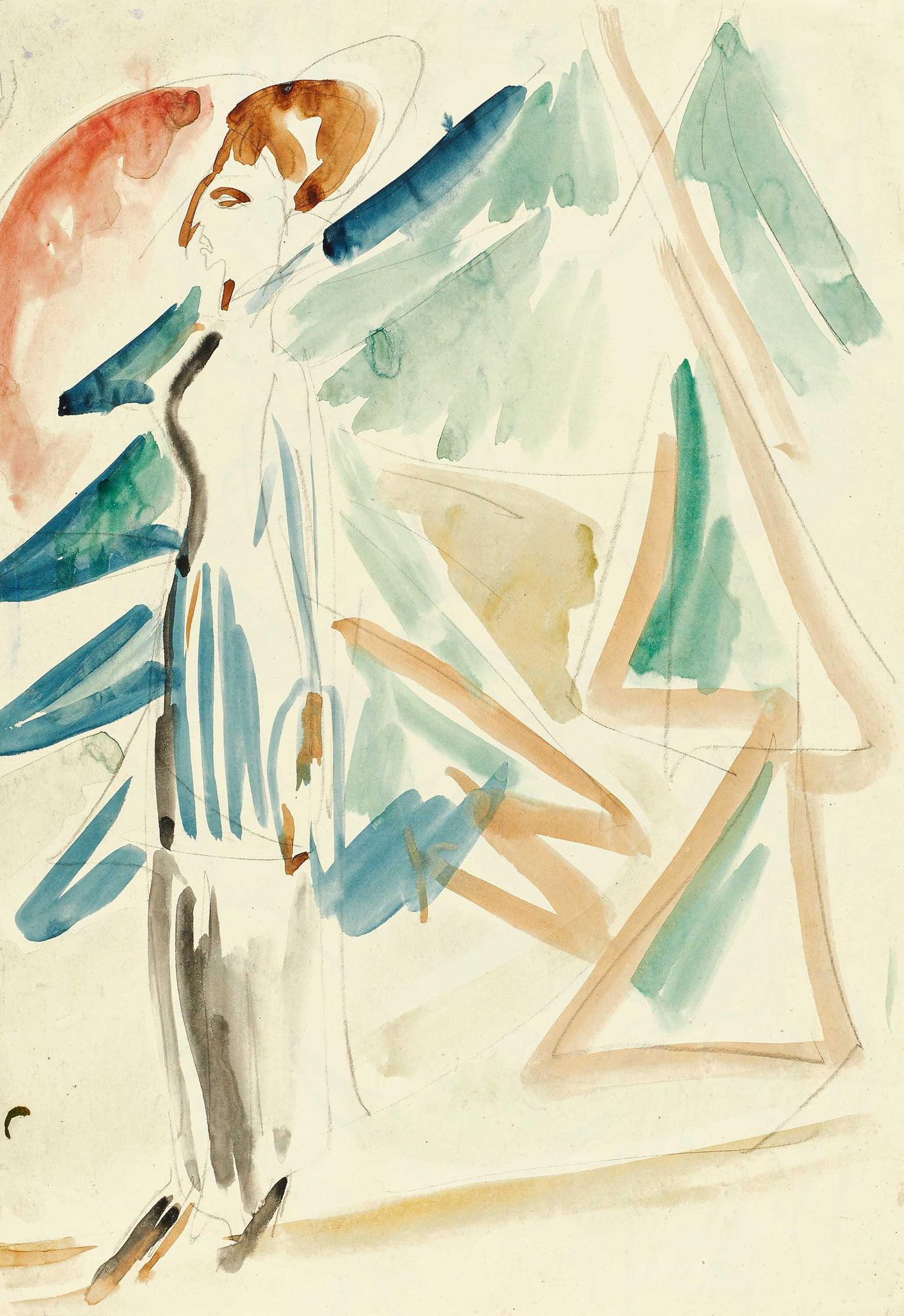 Ernst Ludwig Kirchner 基尔希纳，恩斯特-路德维希
1880年阿沙芬堡 - 1938年弗劳恩基尔希/达沃斯

标题：Dame vor Wal&hellip;