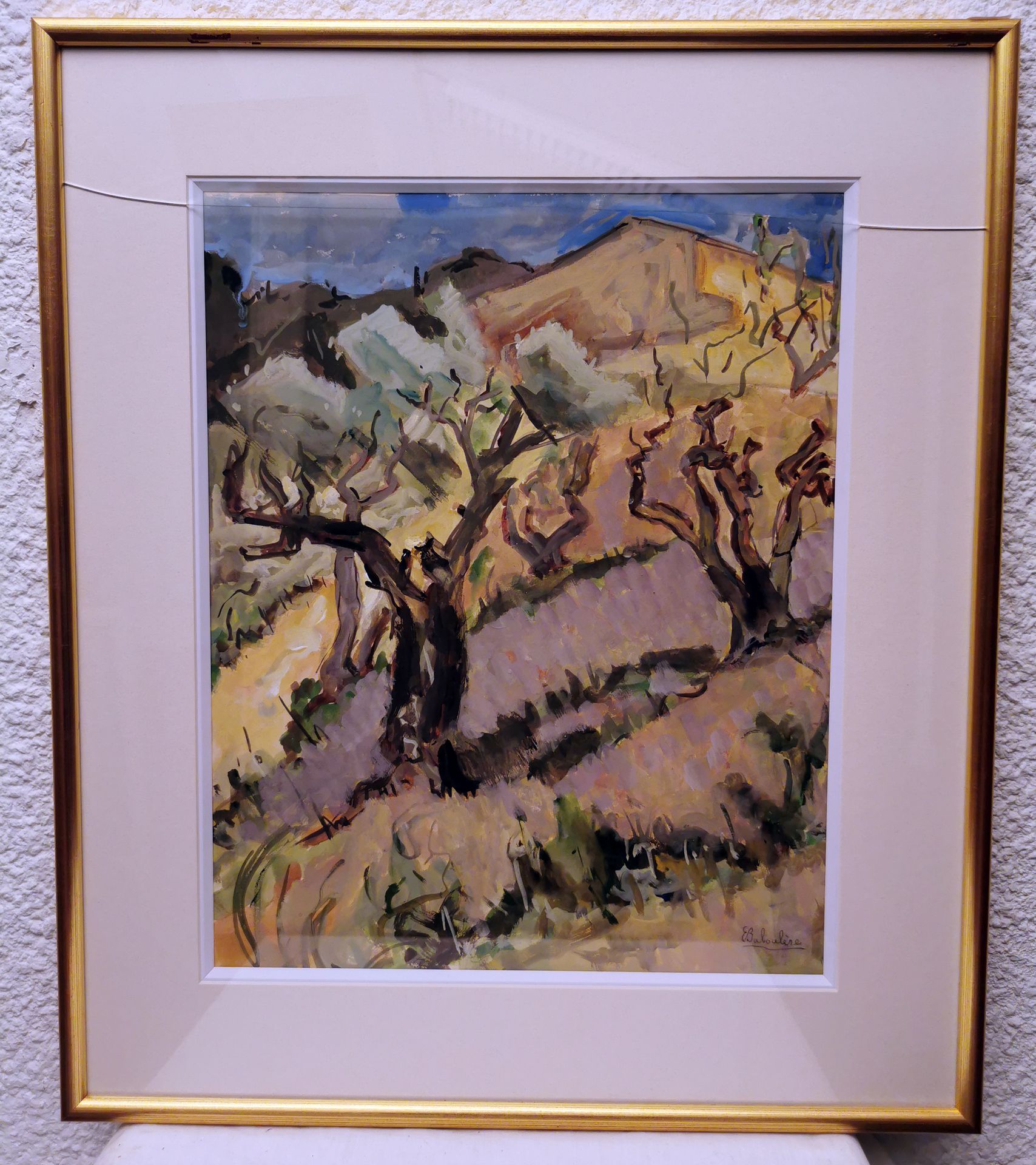 EUGENE BABOULENE EUGENE BABOULENE (1905-1994) "THE OLIVE TREES" AQUARELLE GOUACH&hellip;