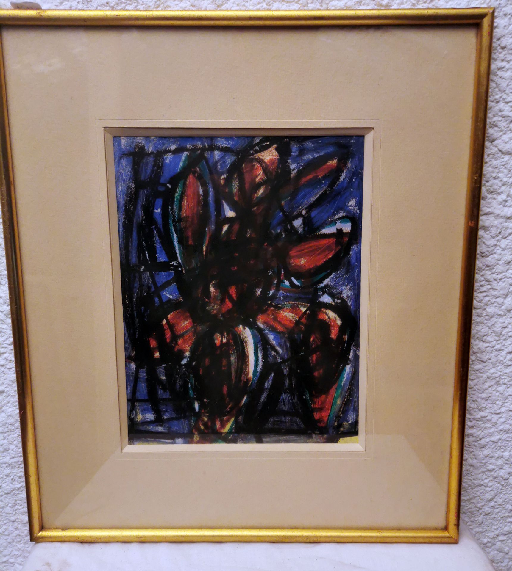 GILBERT RIGAUD GILBERT RIGAUD出生于1912年，在背面签名的 "BOUQUET DE TULIPES "纸上粉彩，无画框，32.5X&hellip;