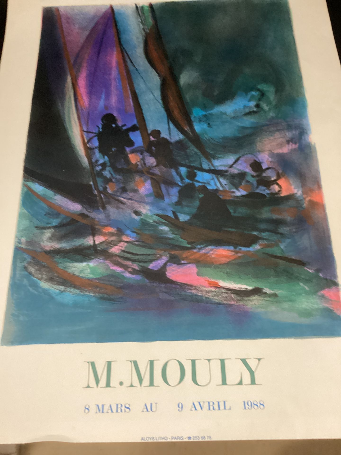 Null M.MOULY « Couleurs du temps » 1988 – 55x75