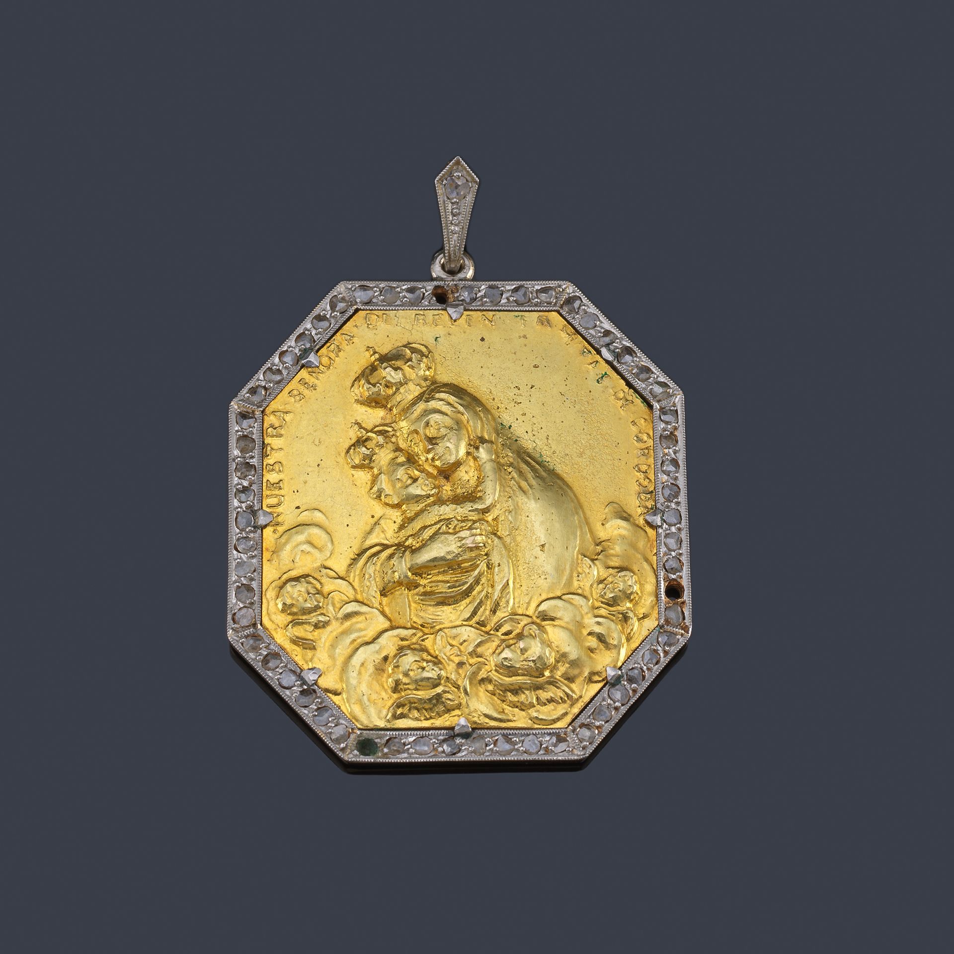 Devotional medal with the Image of Our Lady of Bethlehem and on the reverse the &hellip;