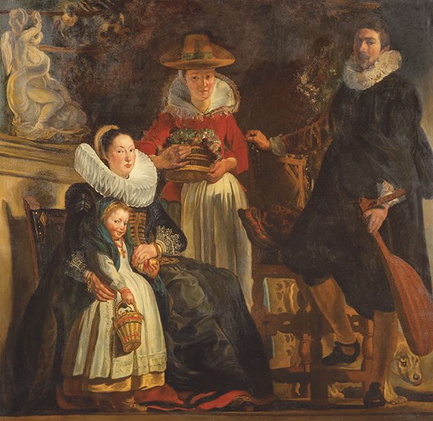 COPY OF JACOB JORDAENS S. XIX-XX - The painter's family COPIE DE JACOB JORDAENS &hellip;