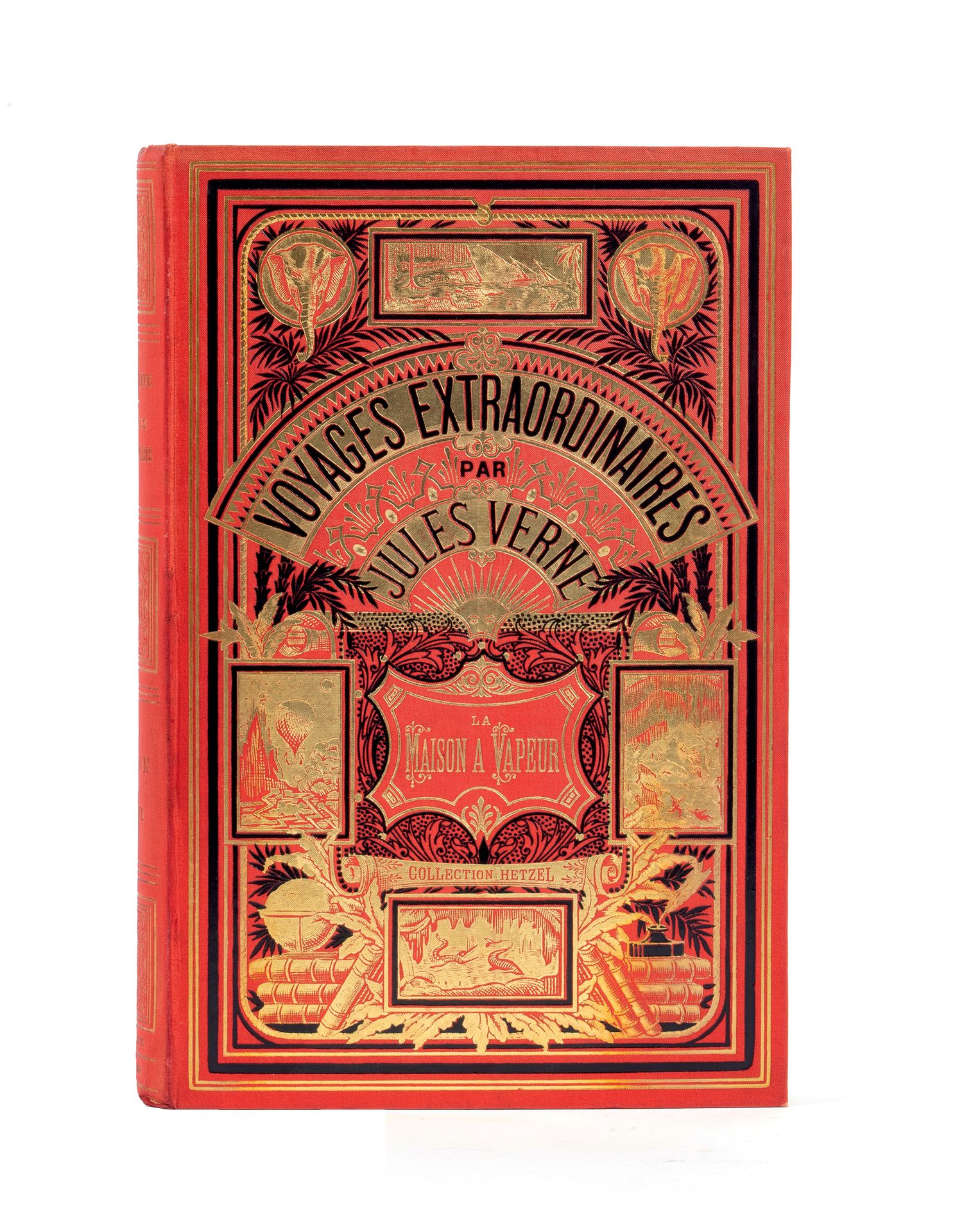 Null [Indes] La Maison à Vapeur par Jules Verne. Illustrations de Benett. Paris,&hellip;