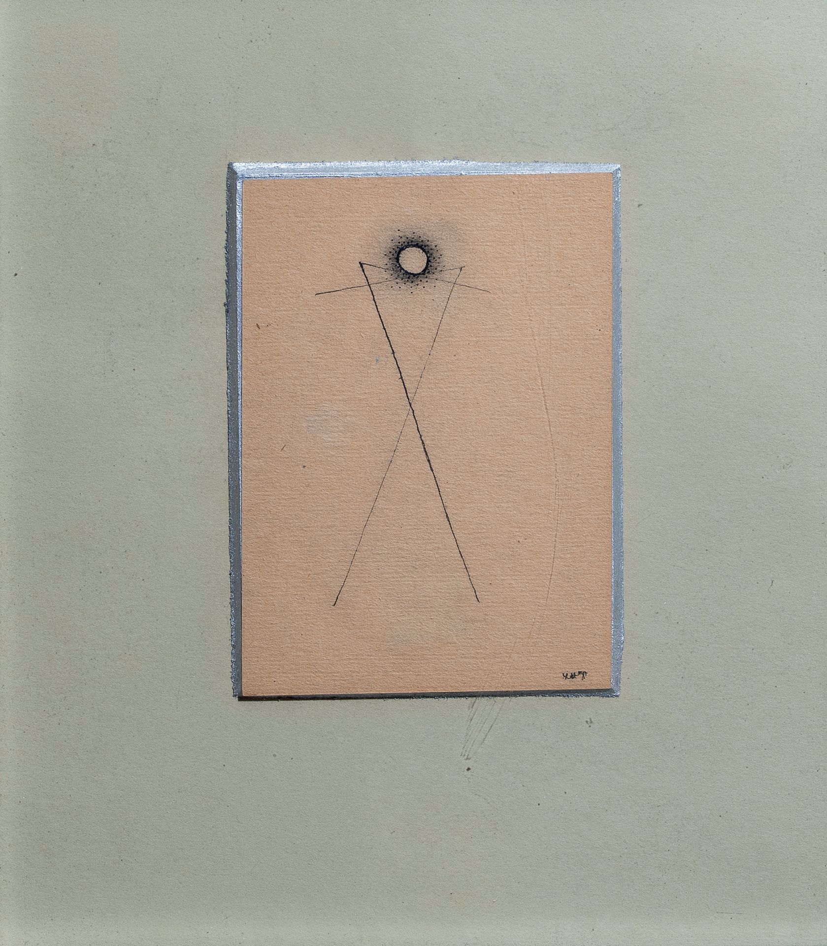 Léon Arthur TUTUNDJIAN (1905-1968) - 作文
纸上水墨，右下角有字 12 x 8 cm