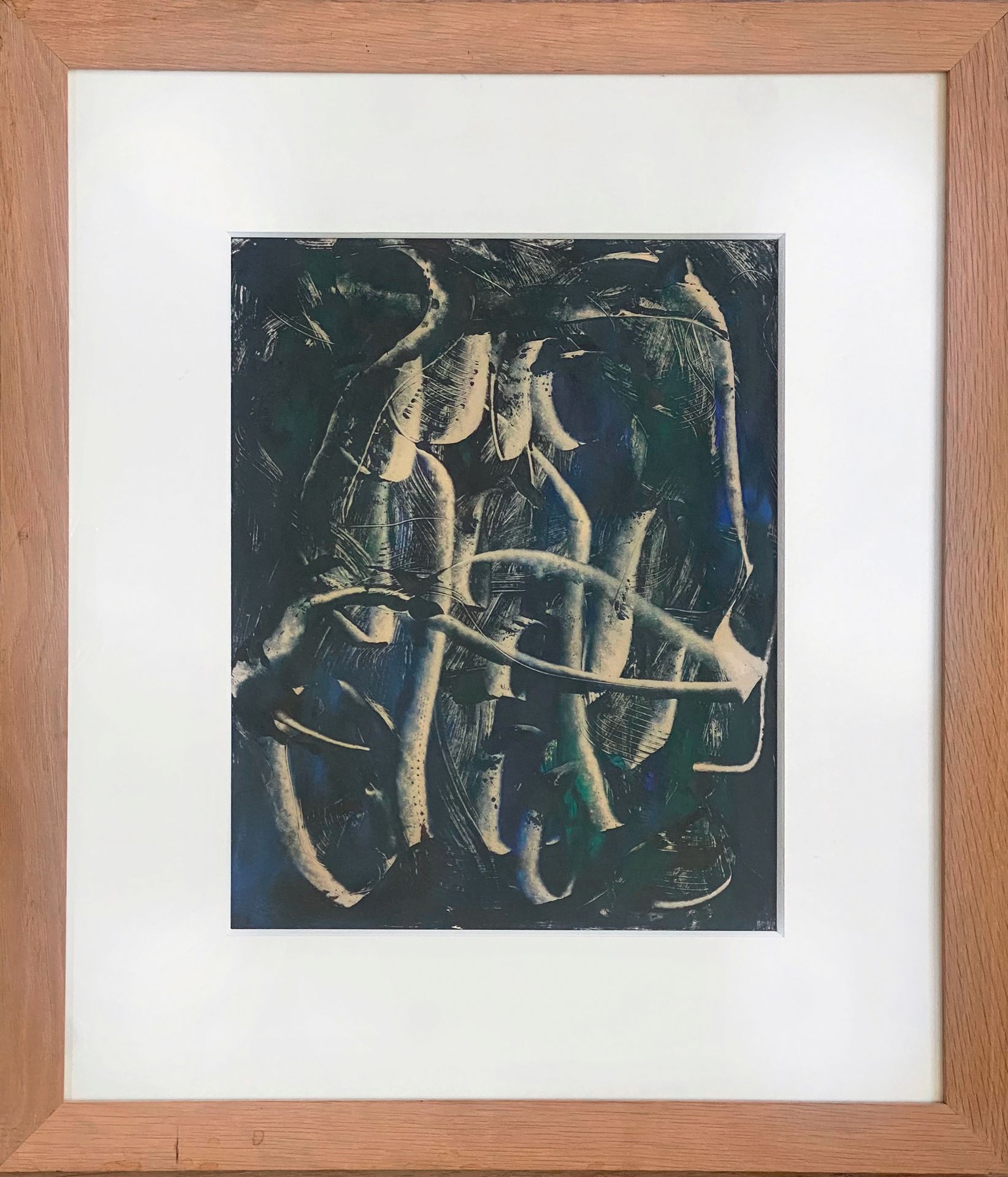 Jolande FIEVRE (1907-1983) - Composition
Mixed media on paper (silk?), framed 40&hellip;