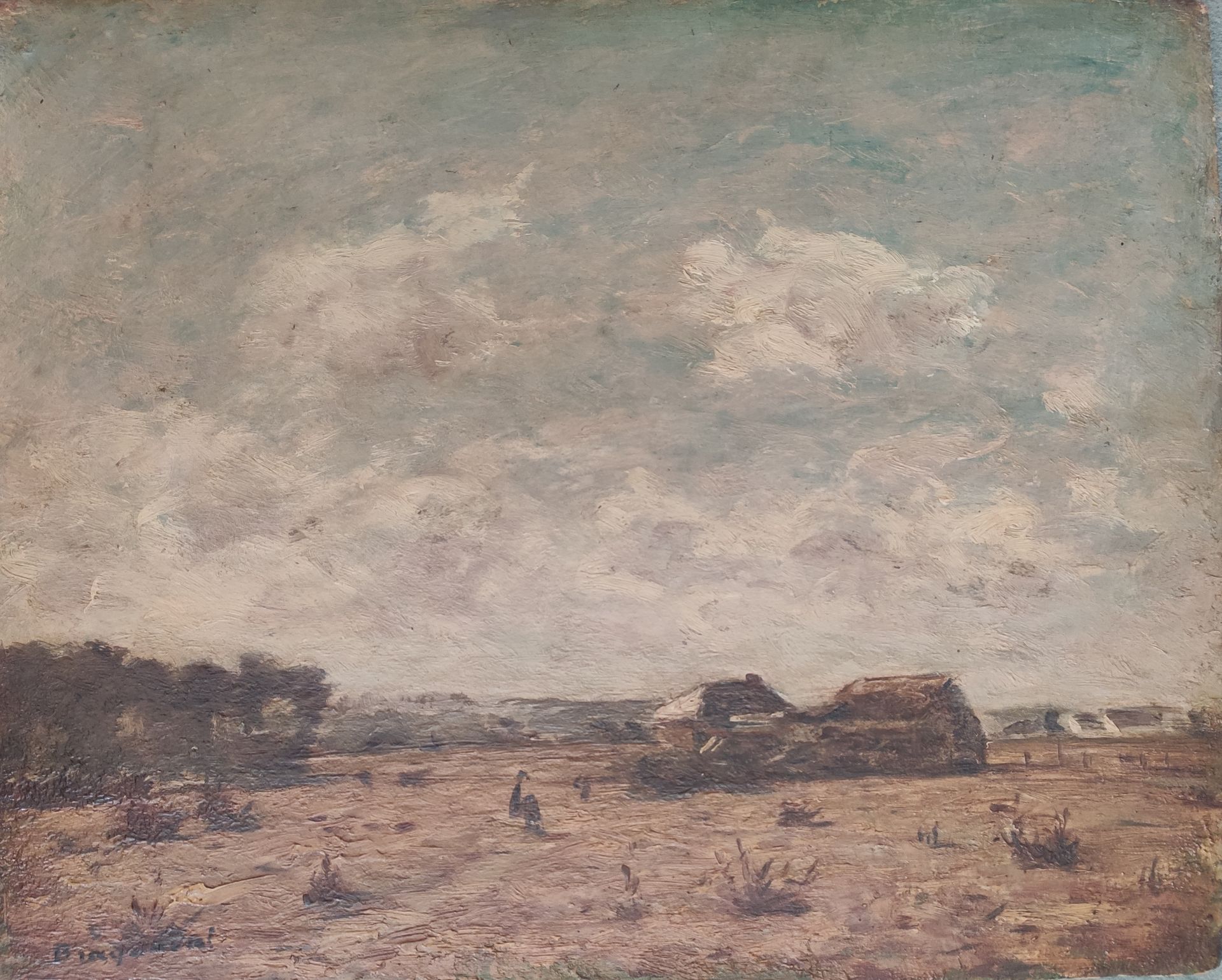 Null 
Louis BRAQUAVAL ( 1854/60-1929)
诺曼底的景观
板面油画，左下角签名，在 "Peintres de la Côte O&hellip;
