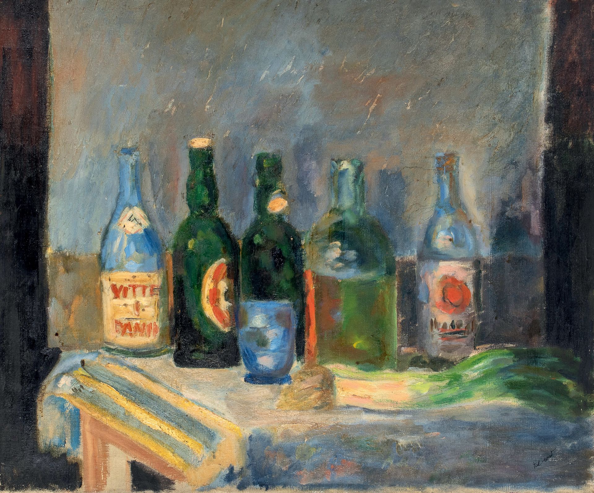 PIERRE TAL COAT (1905-1985) - 静物与瓶子，1928年
布面油画，右下角有签名，左下角有小的模具痕迹 50 x 61 cm