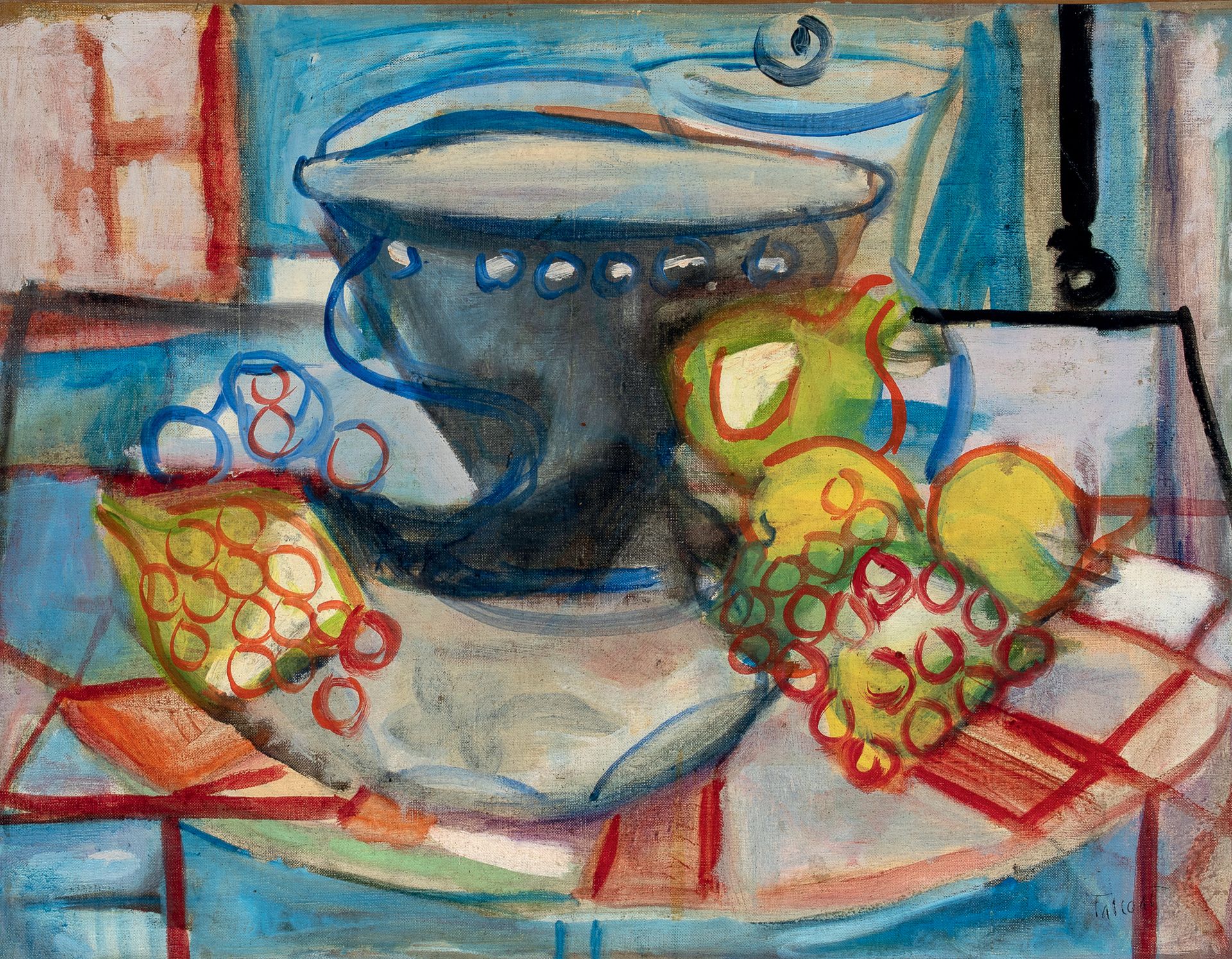 PIERRE TAL COAT (1905-1985) - 柠檬和葡萄，1943年
布面油画，右下角签名，42.5 x 55.5厘米