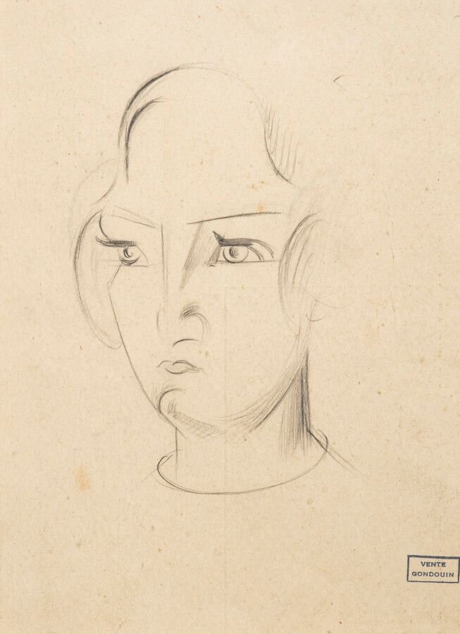 Emmanuel GONDOUIN (1883-1934) • Portrait de femme
Dessin au crayon sur papier, c&hellip;