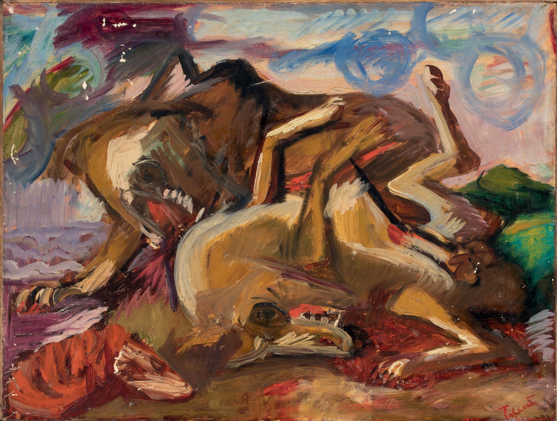 PIERRE TAL COAT (1905-1985) 
- Die Hunde, 1938 ("Massaker"-Periode)



Öl auf Ka&hellip;