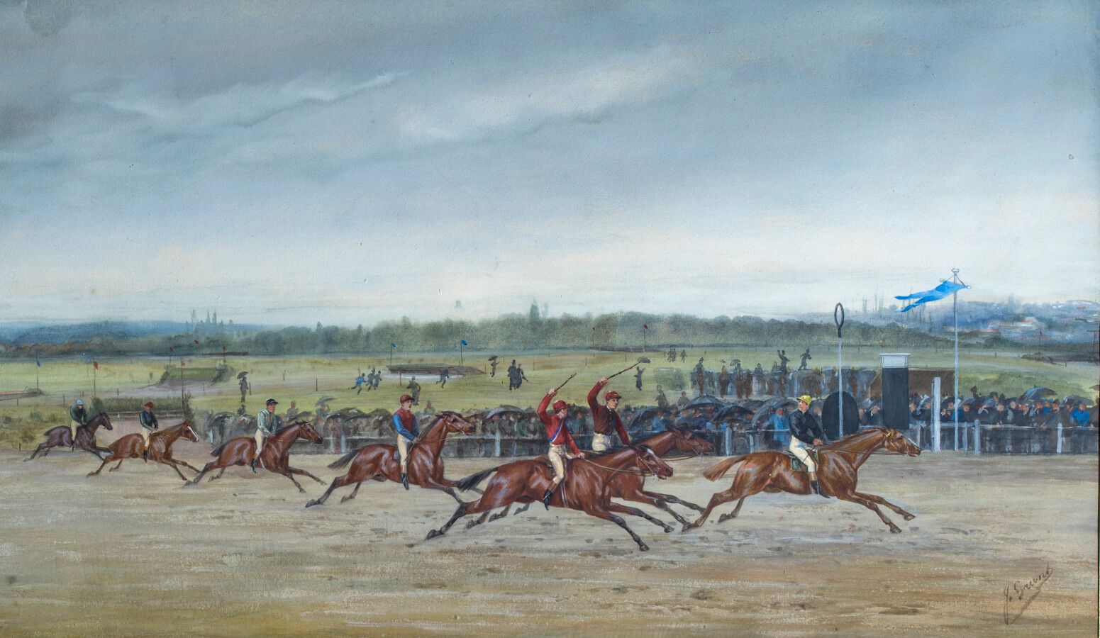 G. GRAND, fin du XIXème siècle "Les courses à Enghien" "Courses à l'hippodrome"
&hellip;