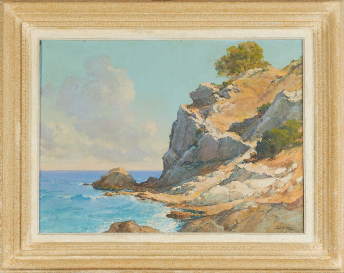 DESAIRE Fernand (1885-1958) "Grand rocher près de Villefranche"
Óleo sobre lienz&hellip;