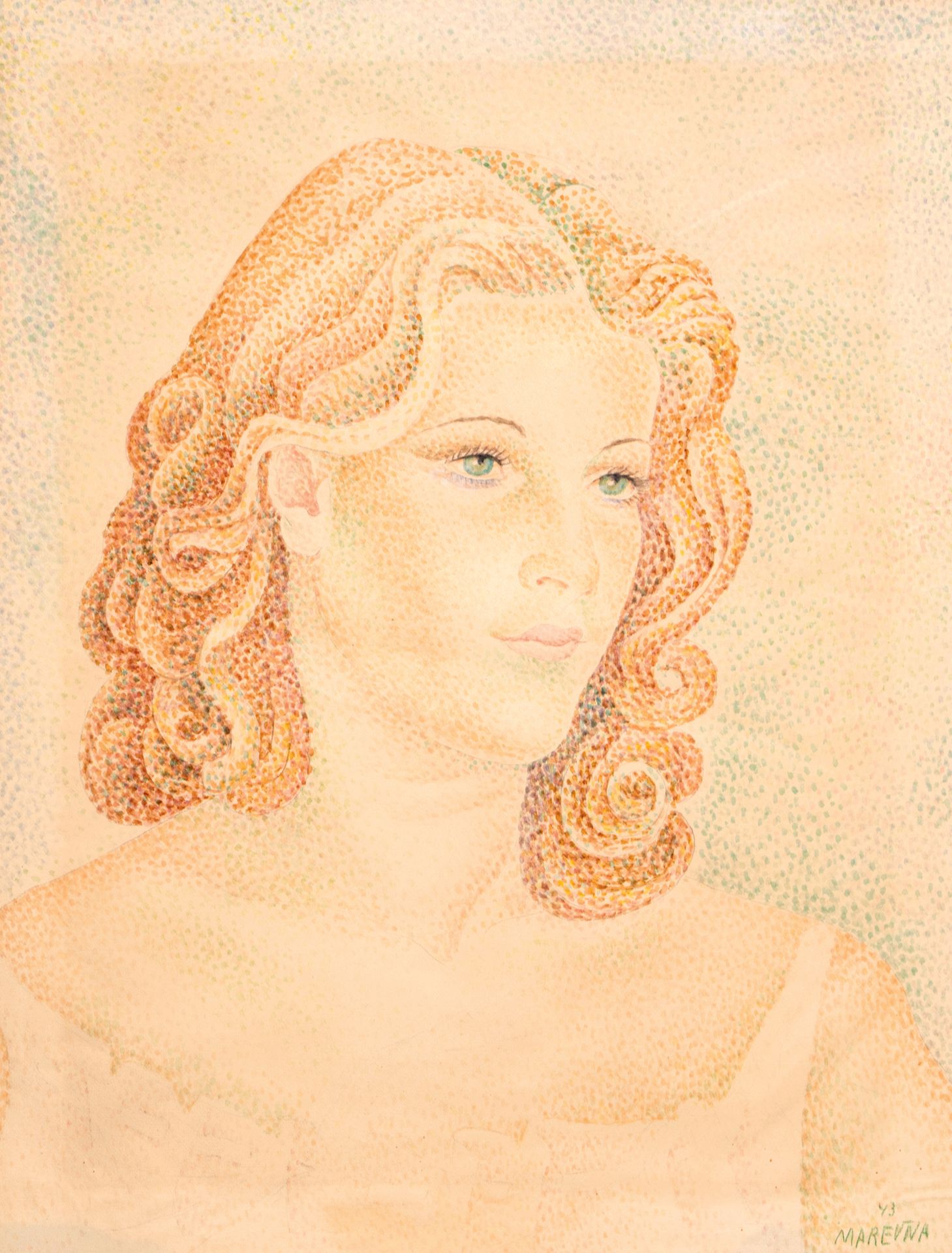 Marie Vorobieff MAREVNA (1892-1984) Porträt einer Frau, 1943,
Aguarelle auf Papi&hellip;