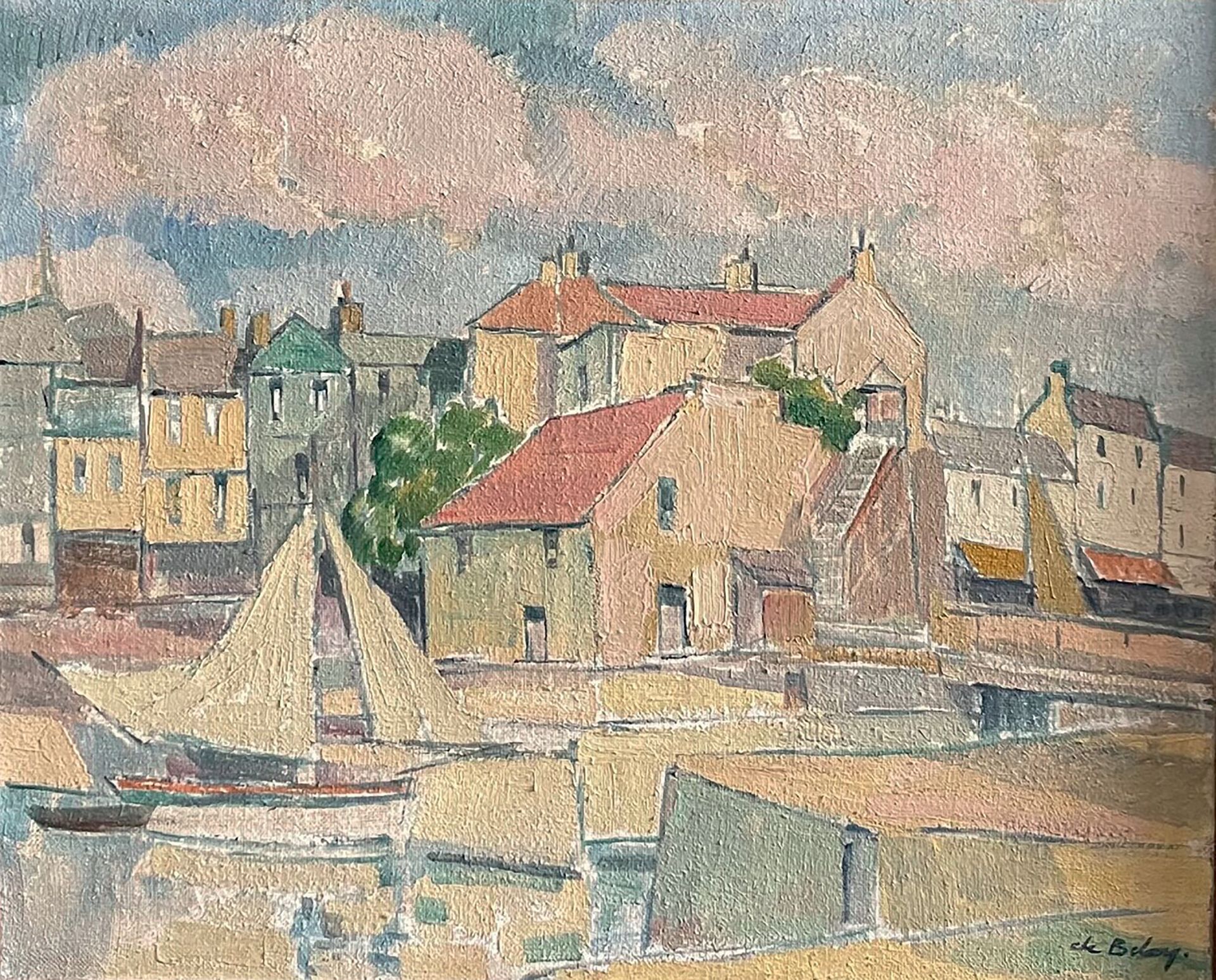 Pierre DE BELAY (1890-1947) 港湾
布面油画，右下方有签名 60 x 73 cm