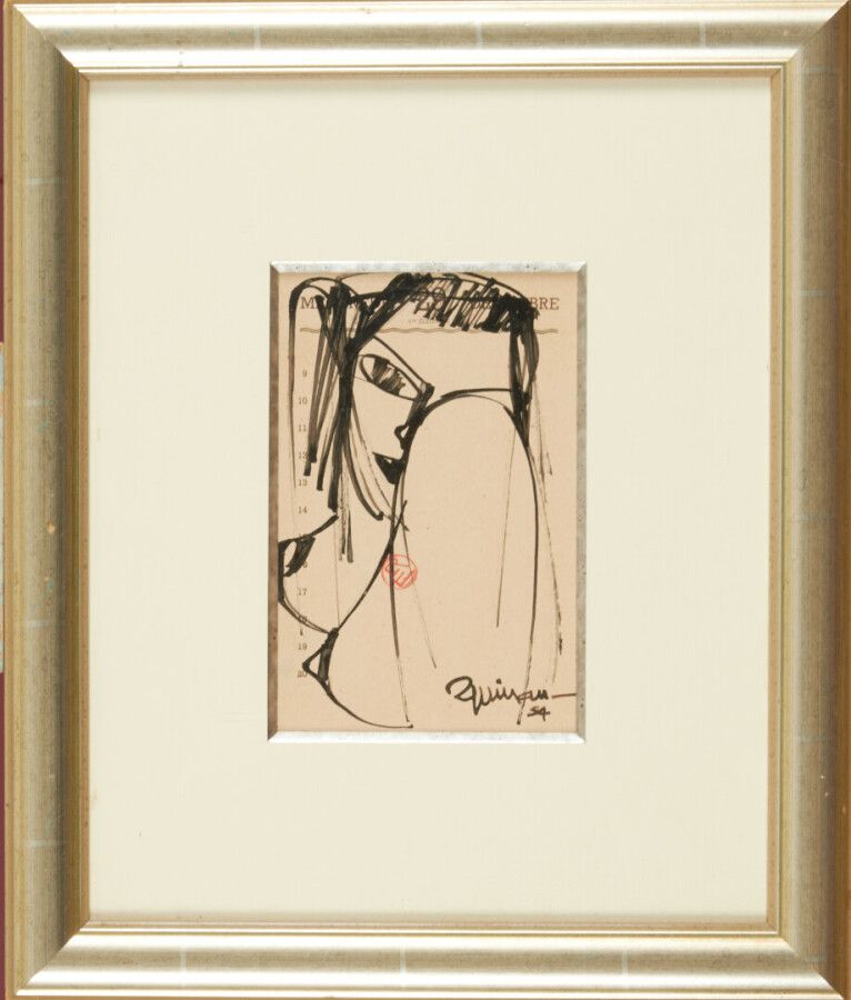 ESPINASSE Raymond (1897-1985) Ritratto
Disegno a pennarello, firmato in basso a &hellip;
