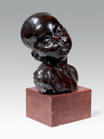 DALOU Aimé-Jules (1838-1902 Français) Busto de bebé dormido
Bronce con pátina ma&hellip;