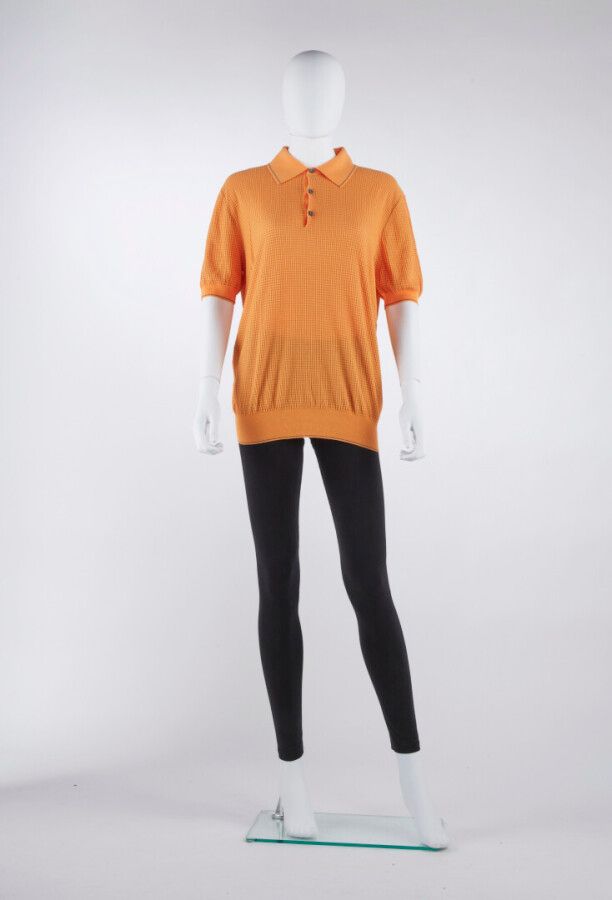 Null HERMÈS

Men's polo shirt in orange cotton (TL)